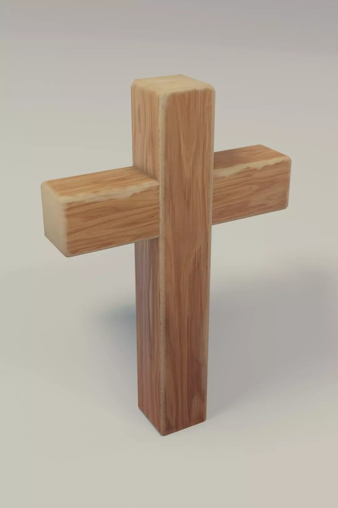 Wooden Cross 3D Model Low-poly 3D model_0