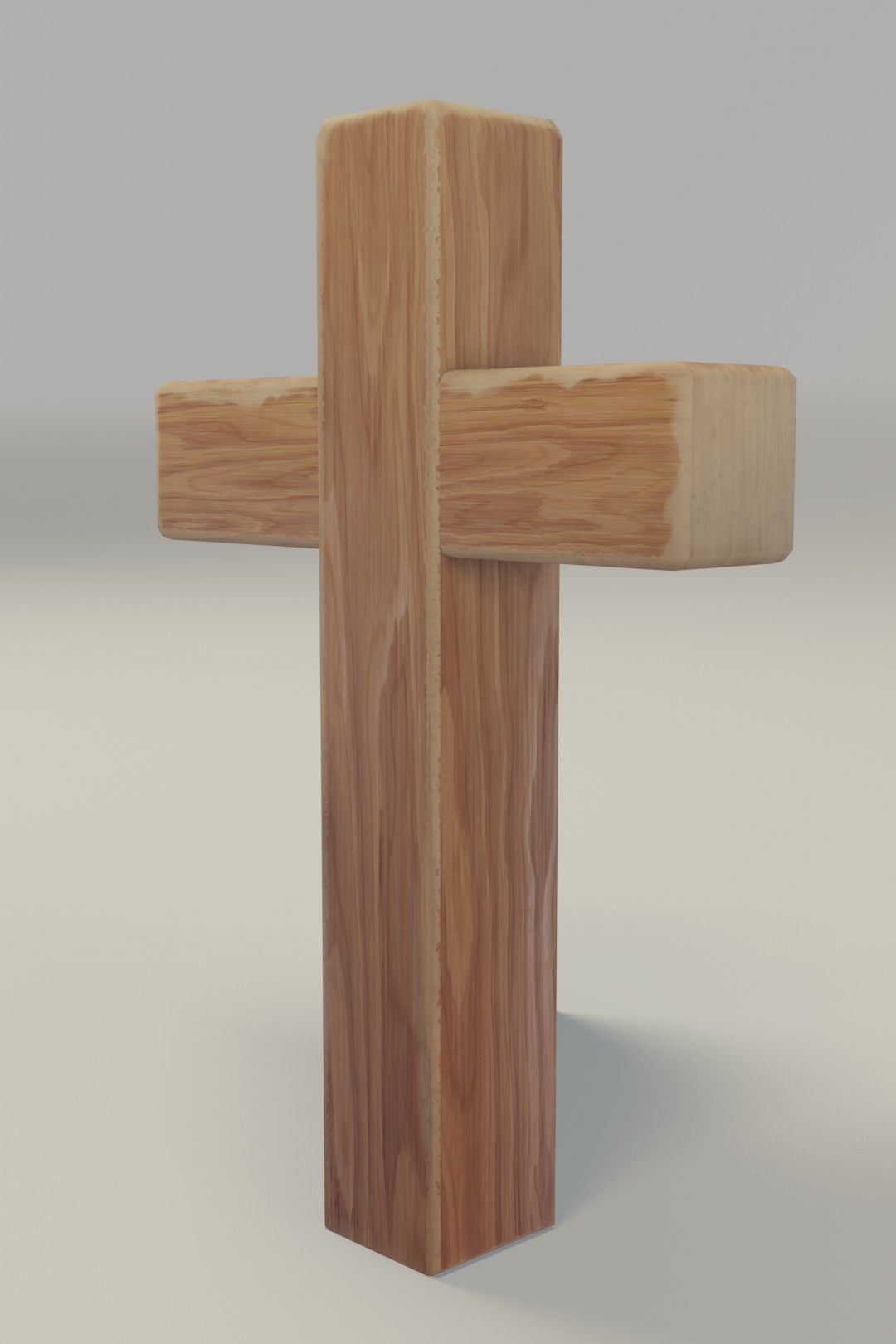 Wooden Cross 3D Model Low-poly 3D model_7