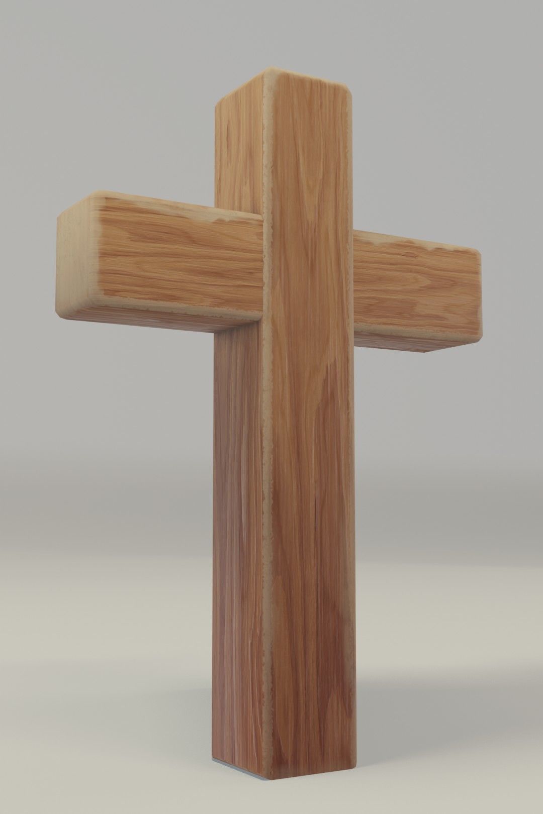 Wooden Cross 3D Model Low-poly 3D model_10