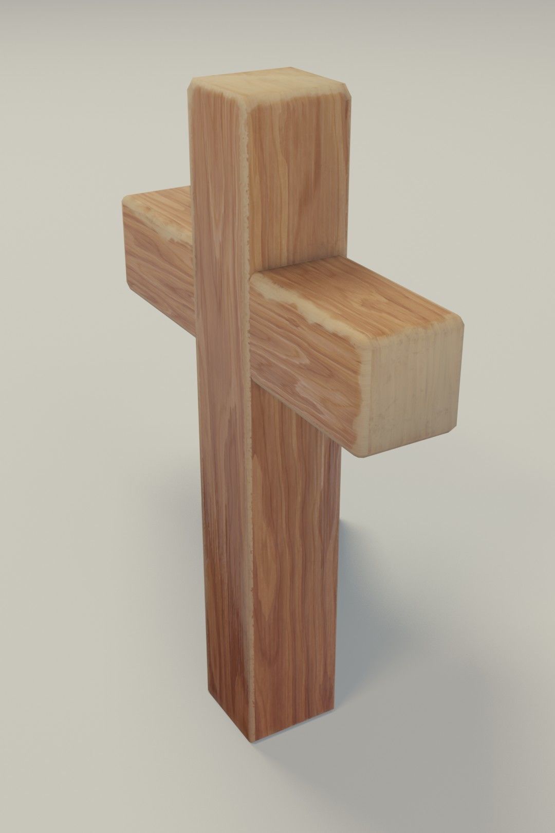 Wooden Cross 3D Model Low-poly 3D model_5
