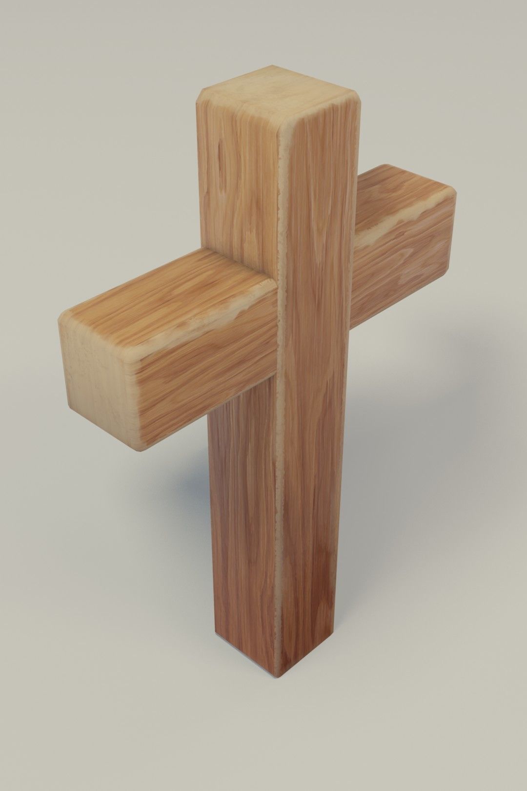 Wooden Cross 3D Model Low-poly 3D model_8