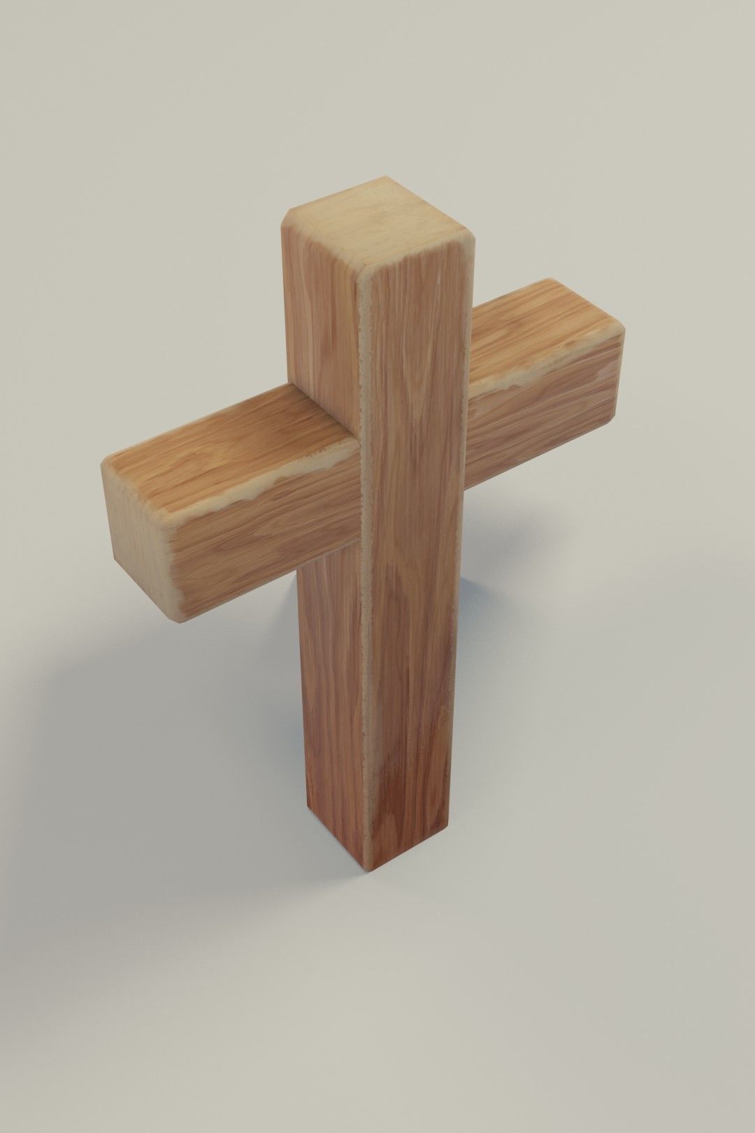 Wooden Cross 3D Model Low-poly 3D model_16