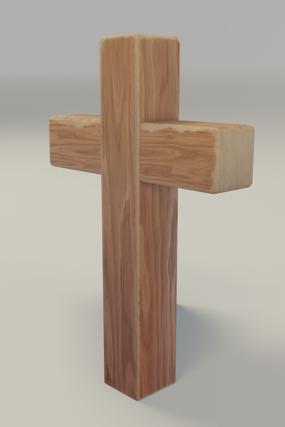 Wooden Cross 3D Model Low-poly 3D model_14