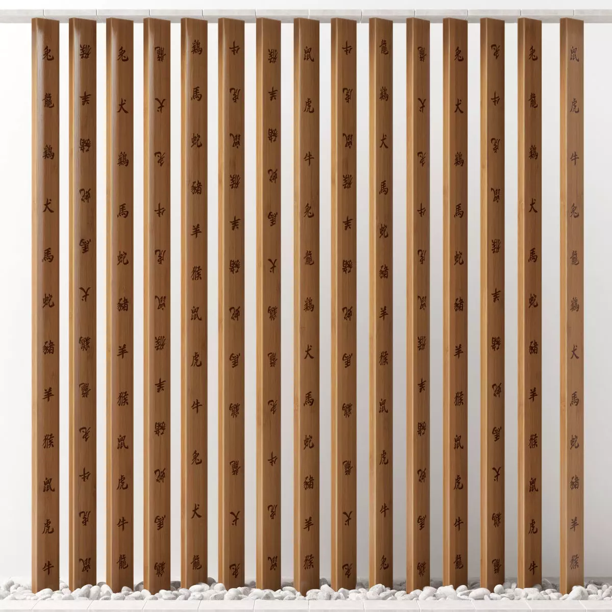 Board wall fundament pebble 3D model