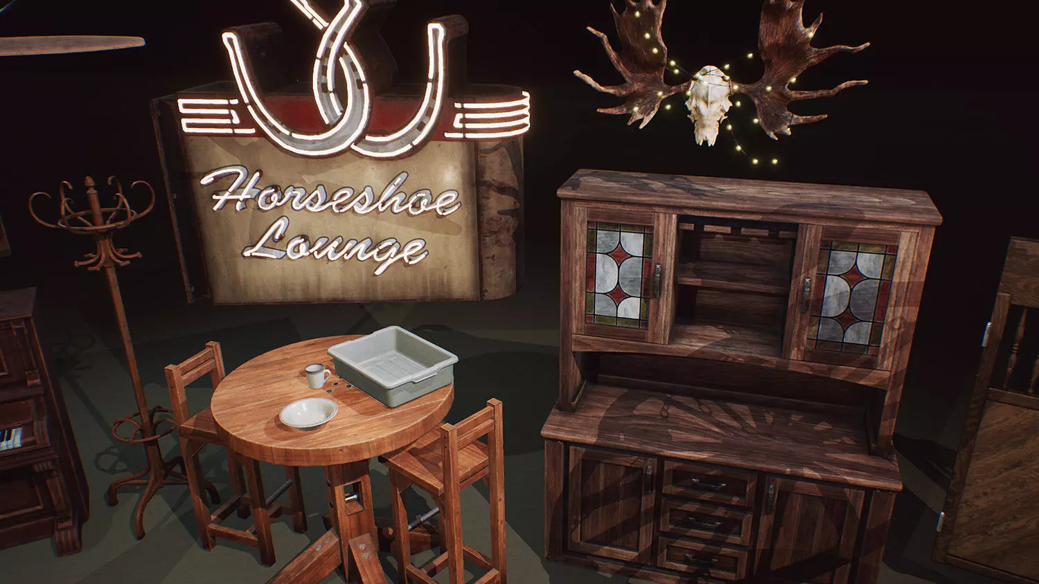 Game ready UE4 Furniture Realism Props Low-poly 3D model_0