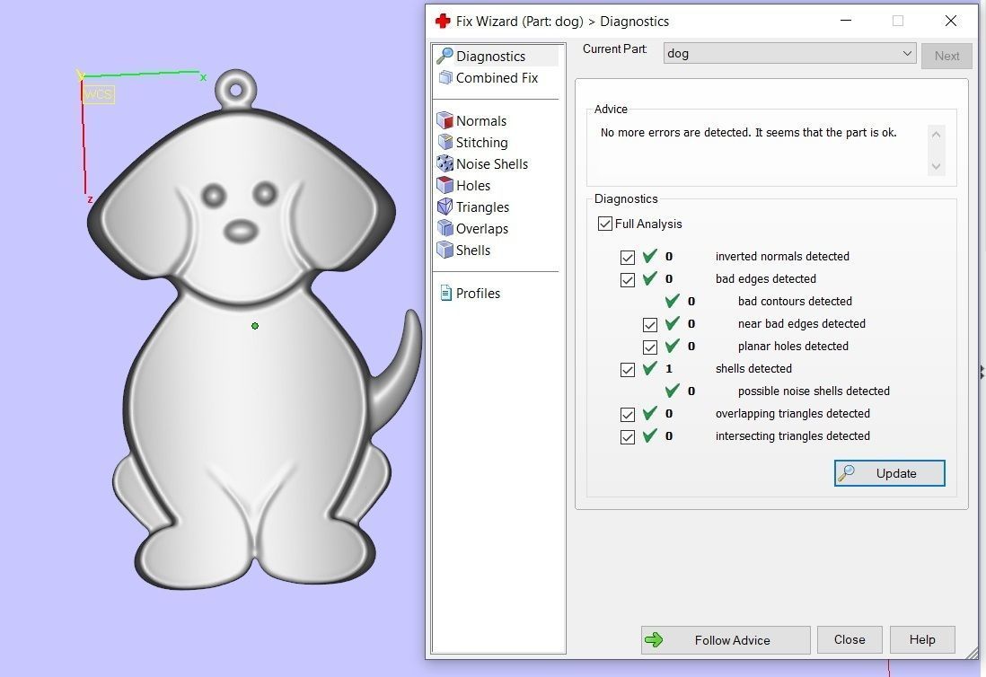 Dog pendant 3D print model_7