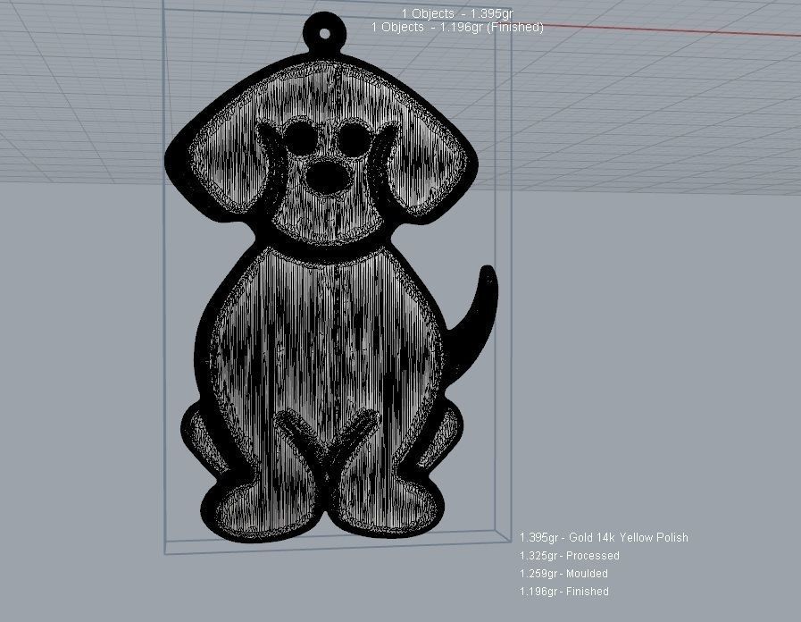 Dog pendant 3D print model_6