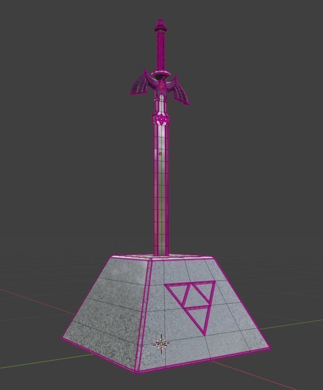 Zelda master sword 3D print model_14
