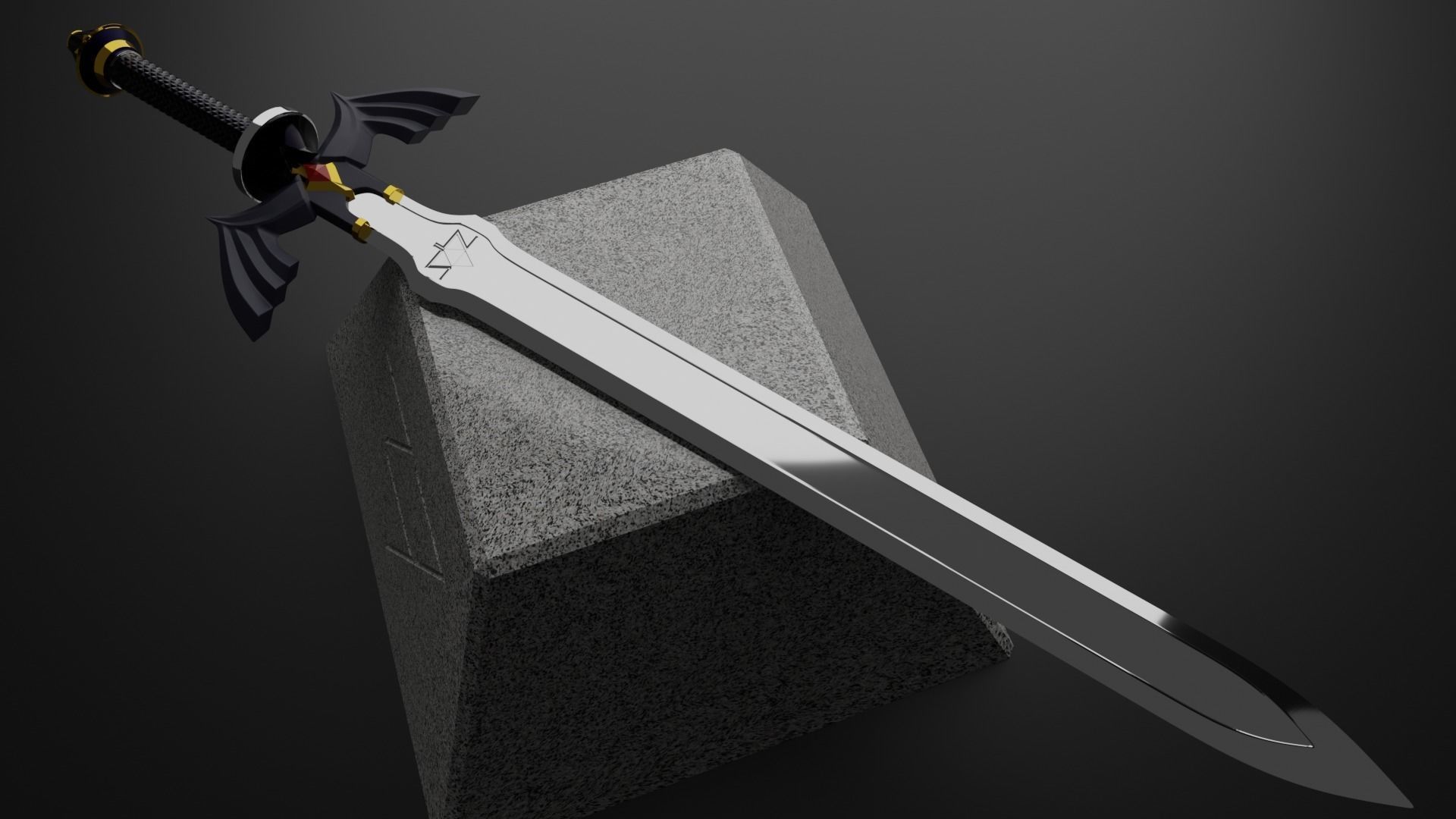 Zelda master sword 3D print model_9