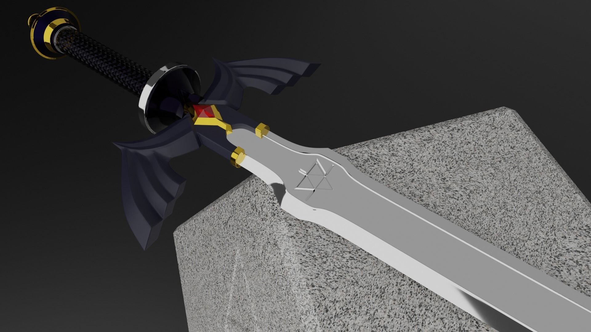 Zelda master sword 3D print model_13