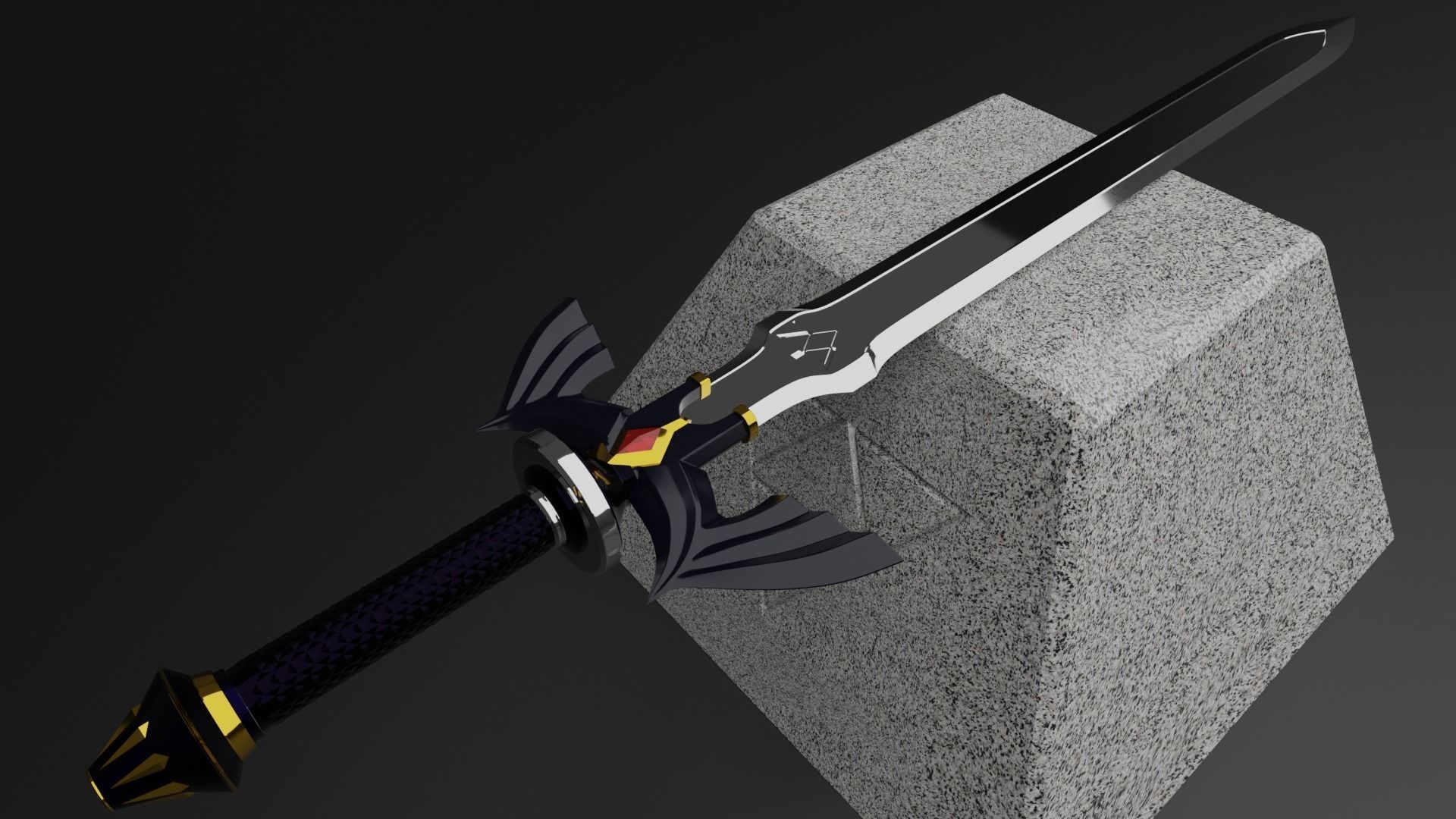 Zelda master sword 3D print model_8