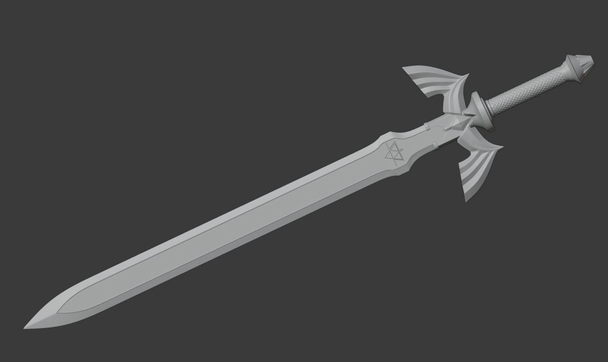 Zelda master sword 3D print model_12