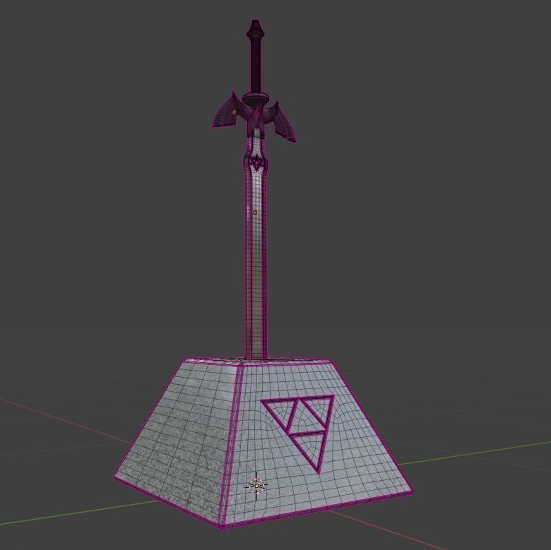 Zelda master sword 3D print model_15