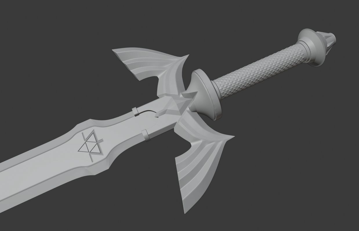 Zelda master sword 3D print model_11