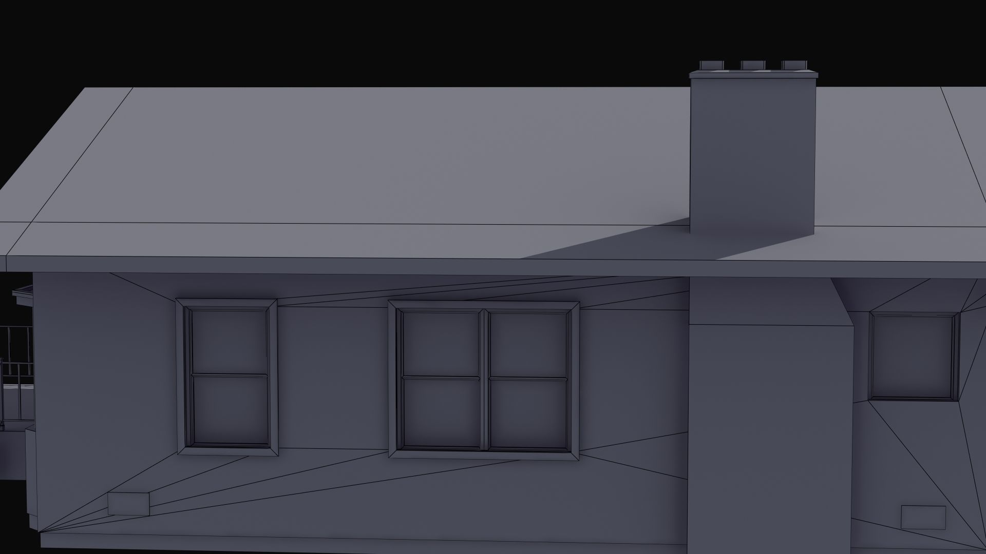 Bungalow house with porch 3D model_41