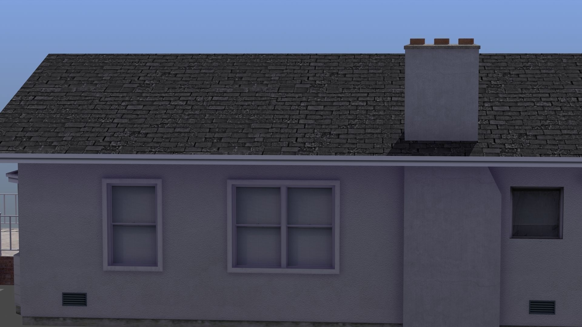 Bungalow house with porch 3D model_19