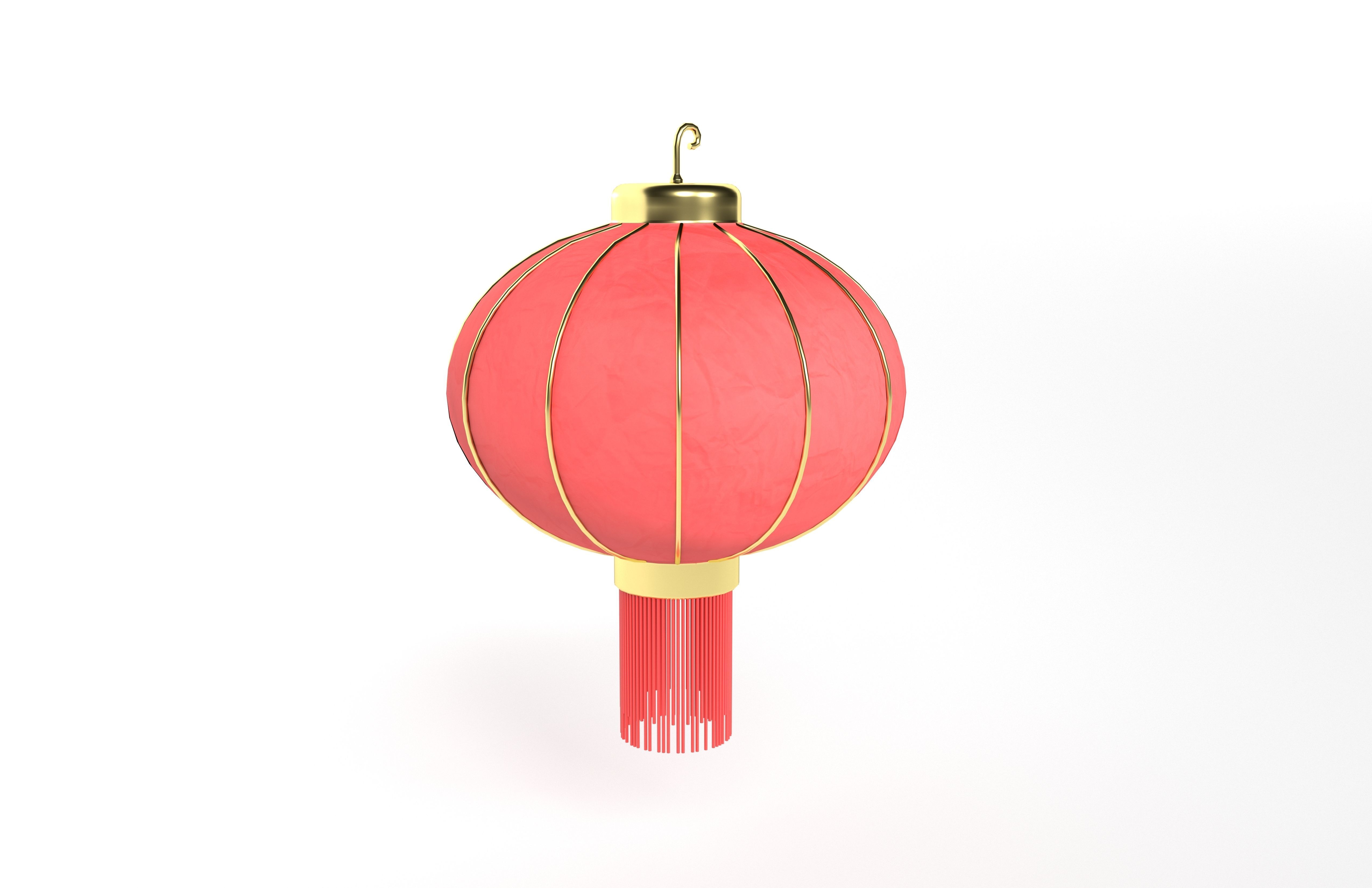 Chinese Lantern v1 001 Low-poly 3D model_3