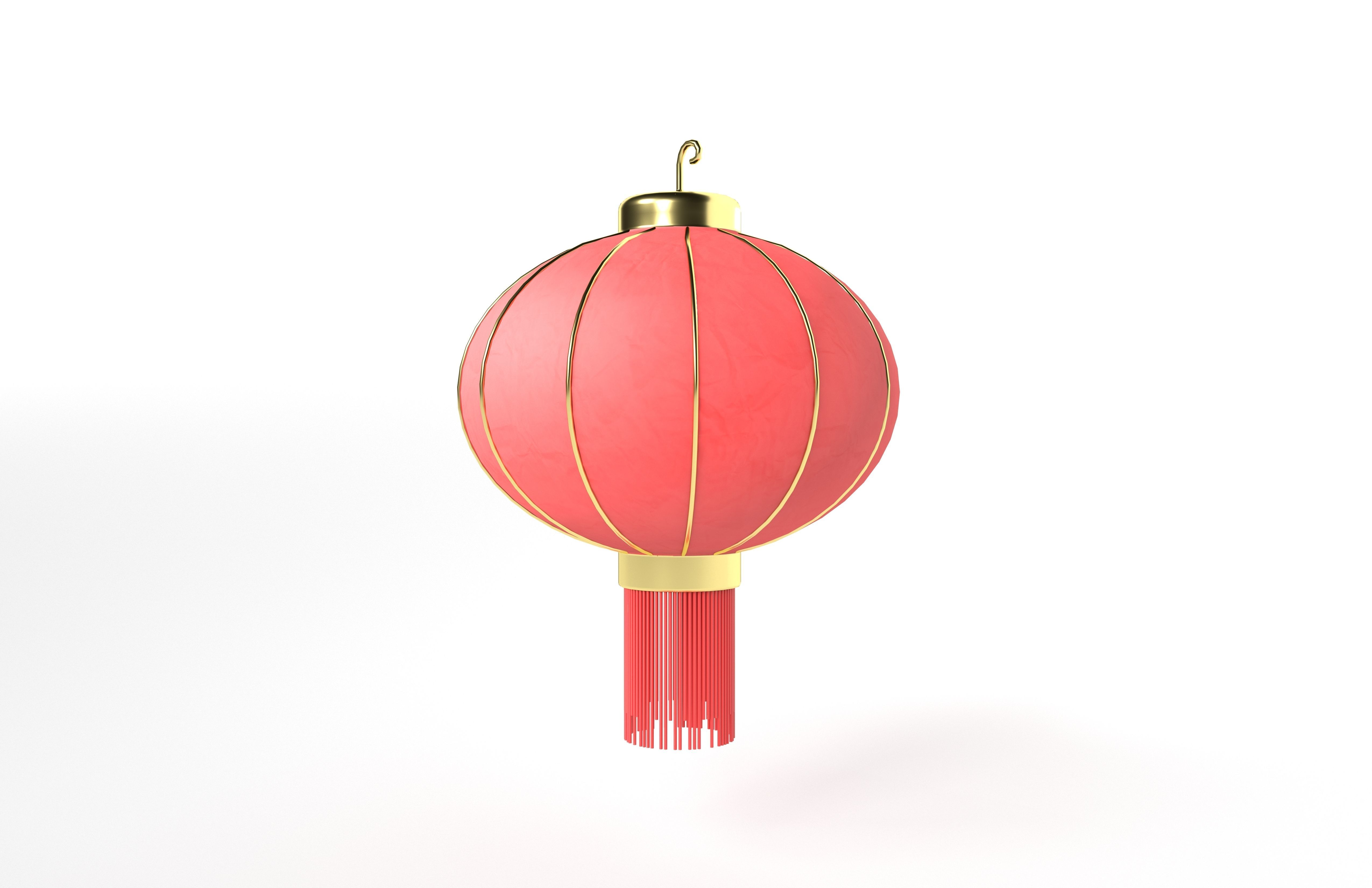 Chinese Lantern v1 001 Low-poly 3D model_2