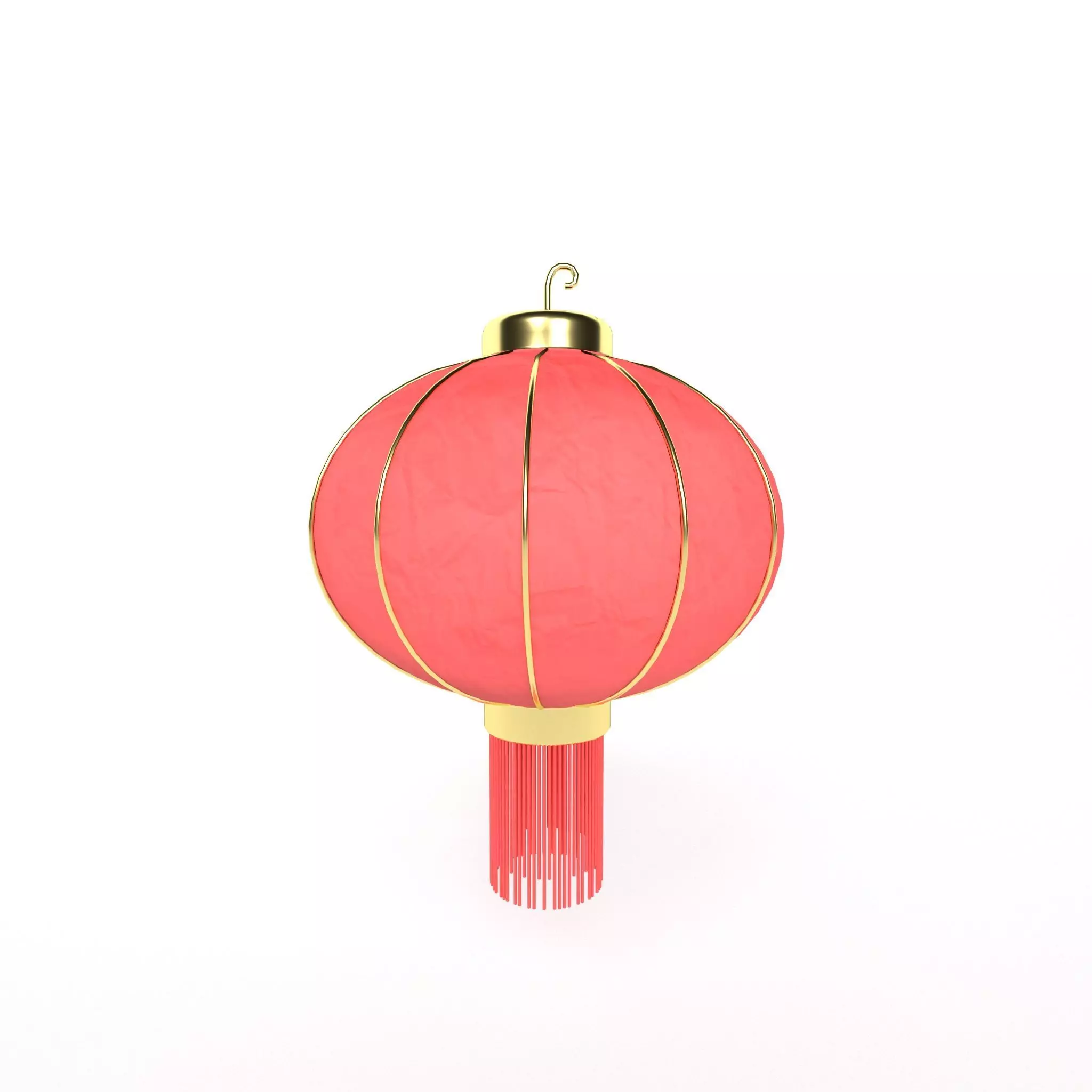 Chinese Lantern v1 001 Low-poly 3D model_0