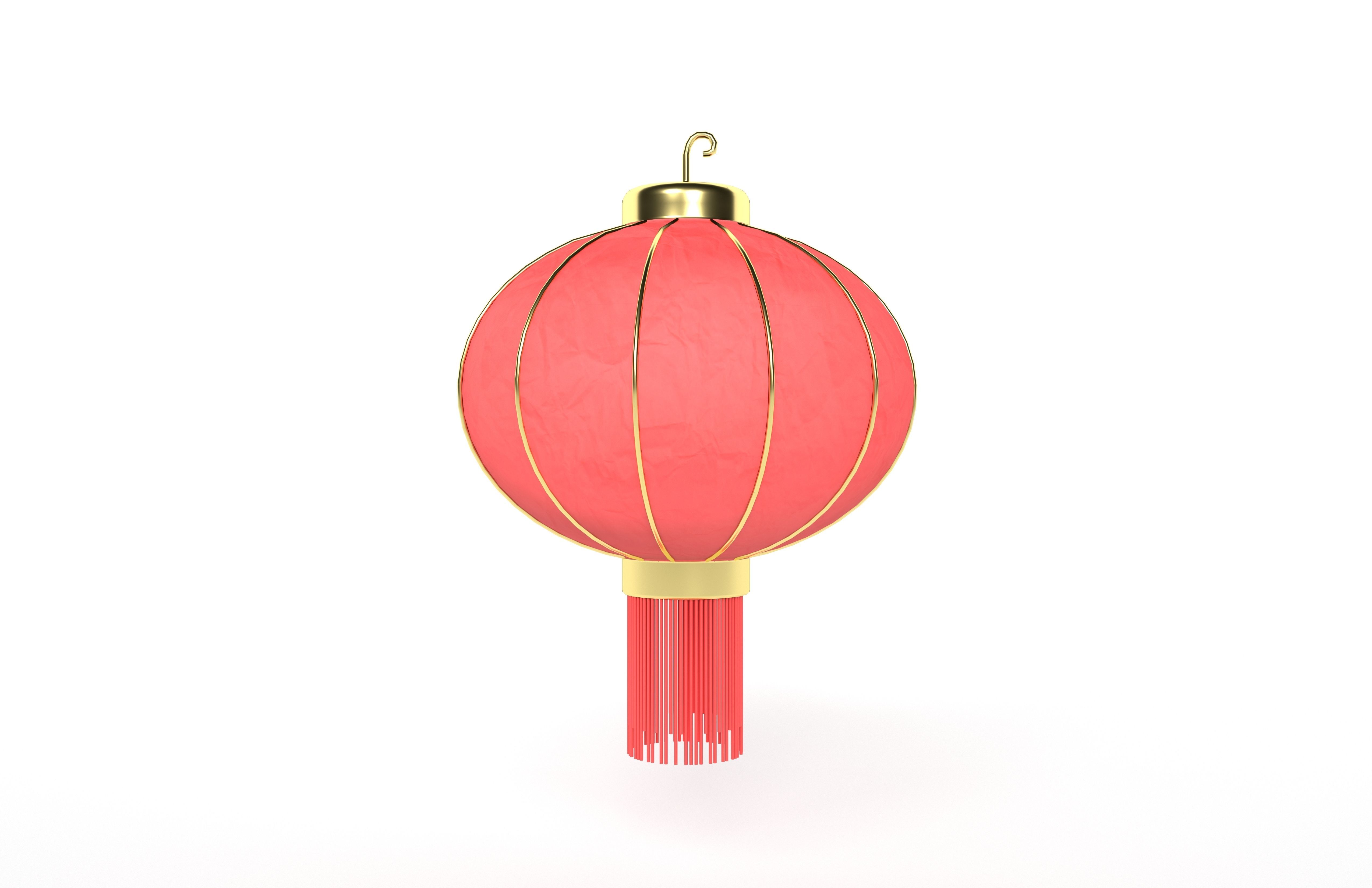 Chinese Lantern v1 001 Low-poly 3D model_1