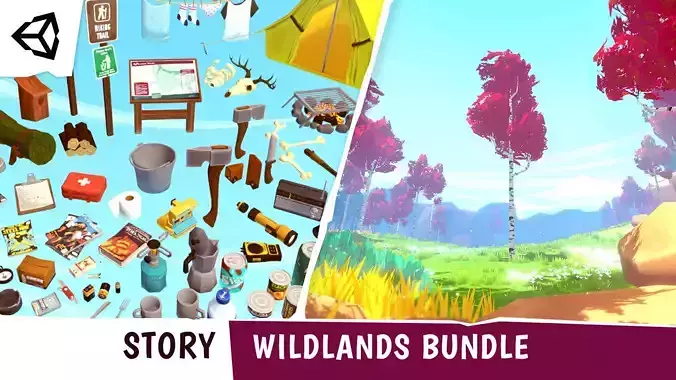 STORY - Wildlands Bundle Low-poly 3D model