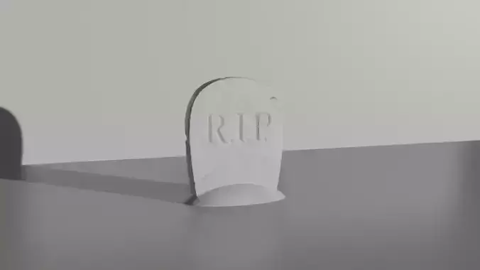 Stylistic Grave Stone for 3D Printing