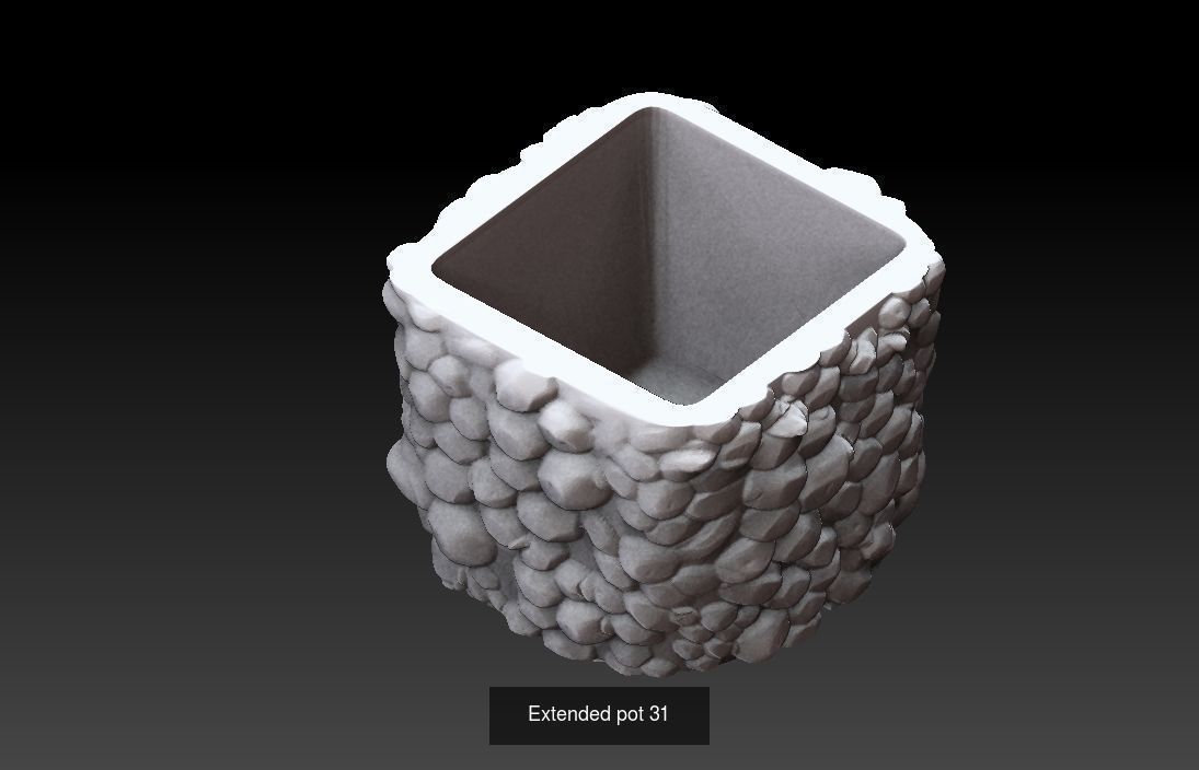 Collection 3d printing pots with custom design _32