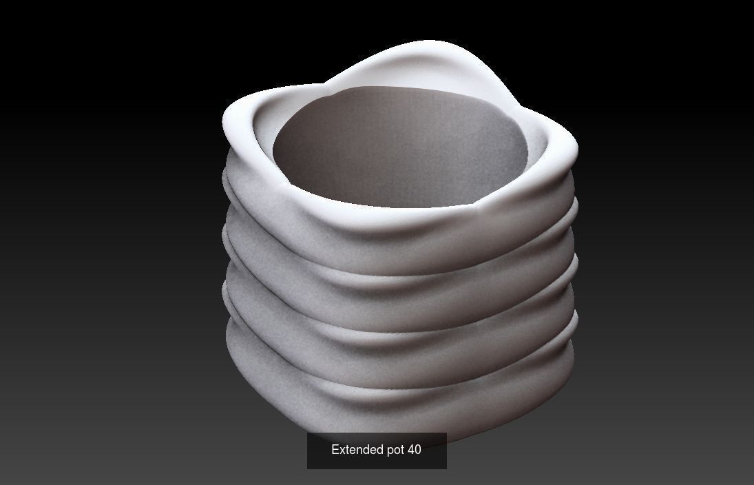 Collection 3d printing pots with custom design _22