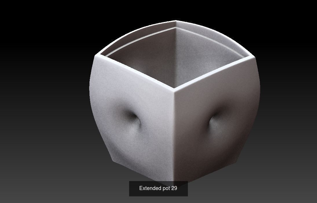 Collection 3d printing pots with custom design _35