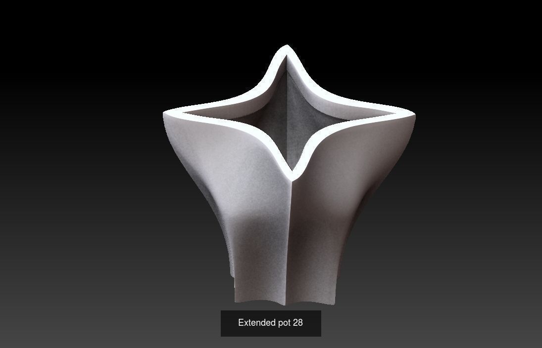 Collection 3d printing pots with custom design _36