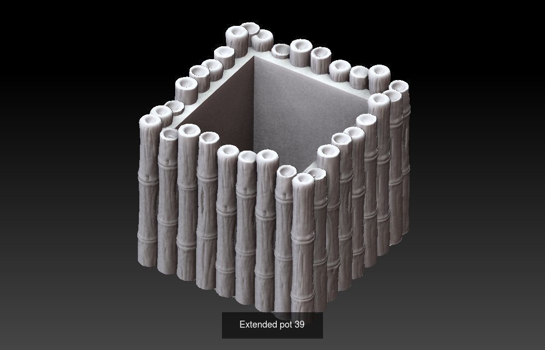 Collection 3d printing pots with custom design _24