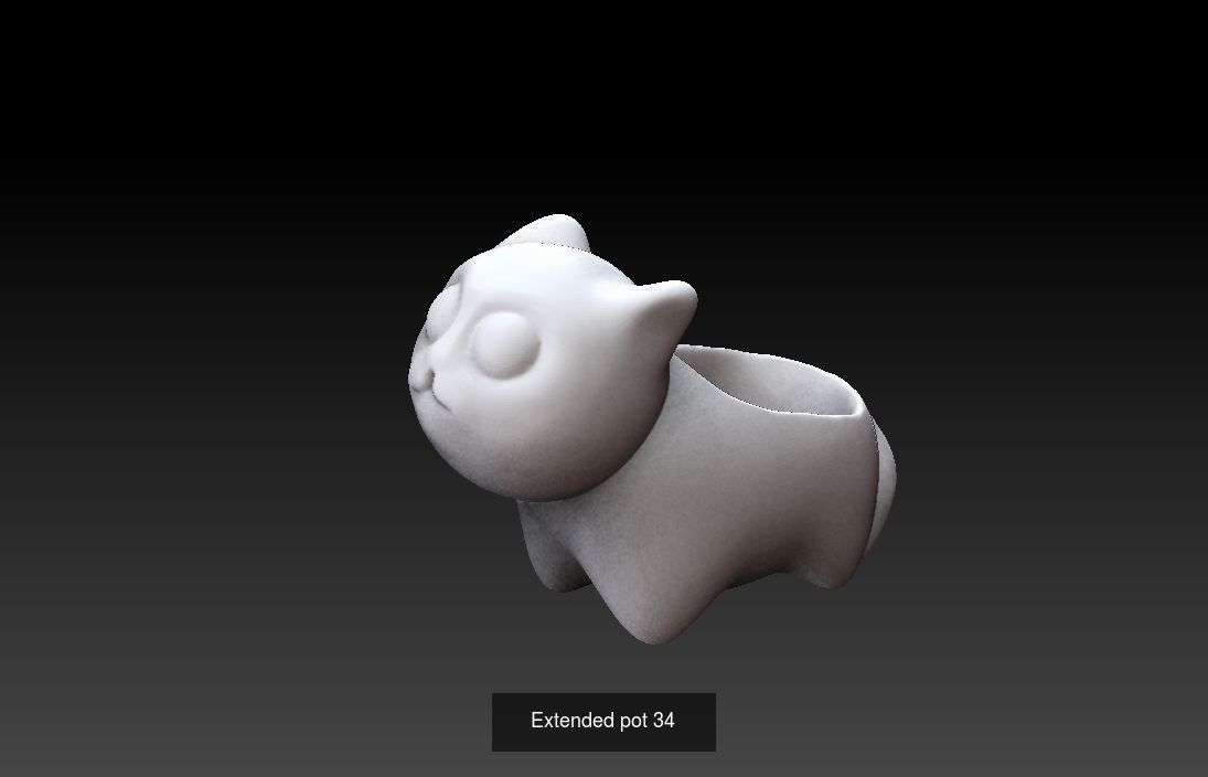 Collection 3d printing pots with custom design _29