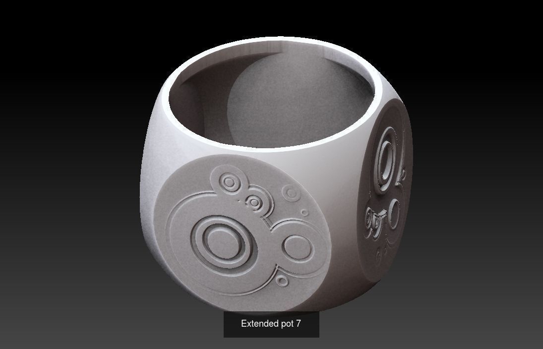 Collection 3d printing pots with custom design _9