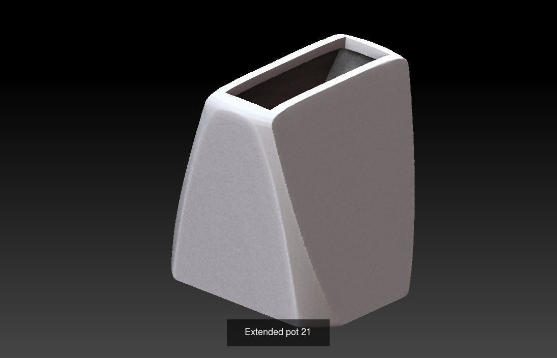 Collection 3d printing pots with custom design _43