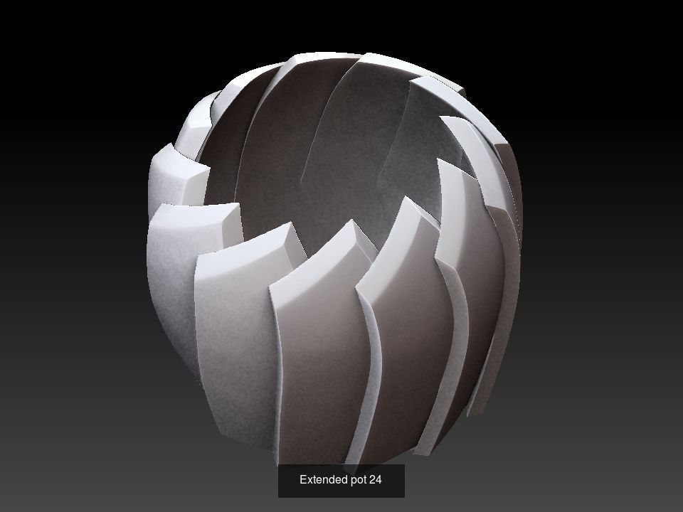 Collection 3d printing pots with custom design _40