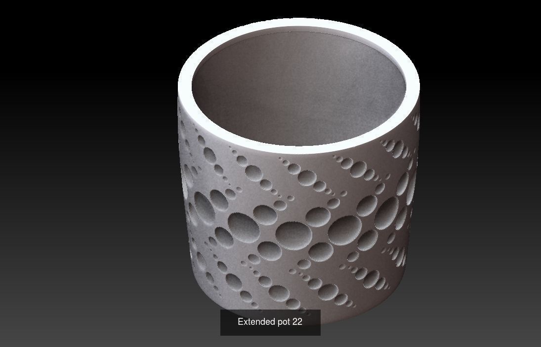 Collection 3d printing pots with custom design _42