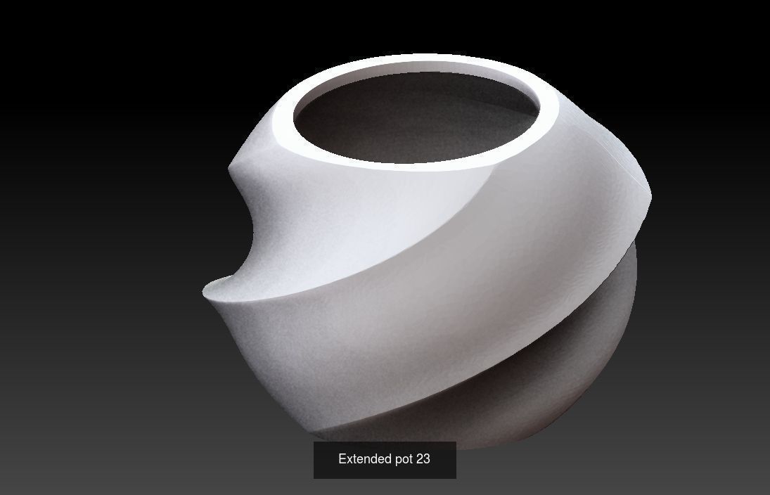 Collection 3d printing pots with custom design _41