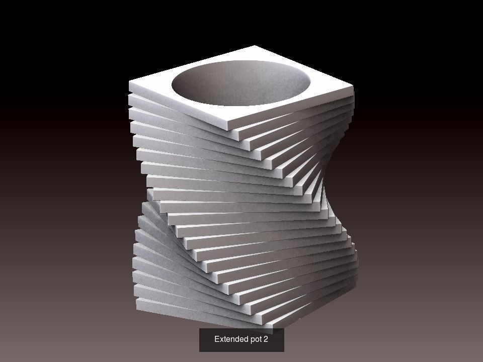 Collection 3d printing pots with custom design _45