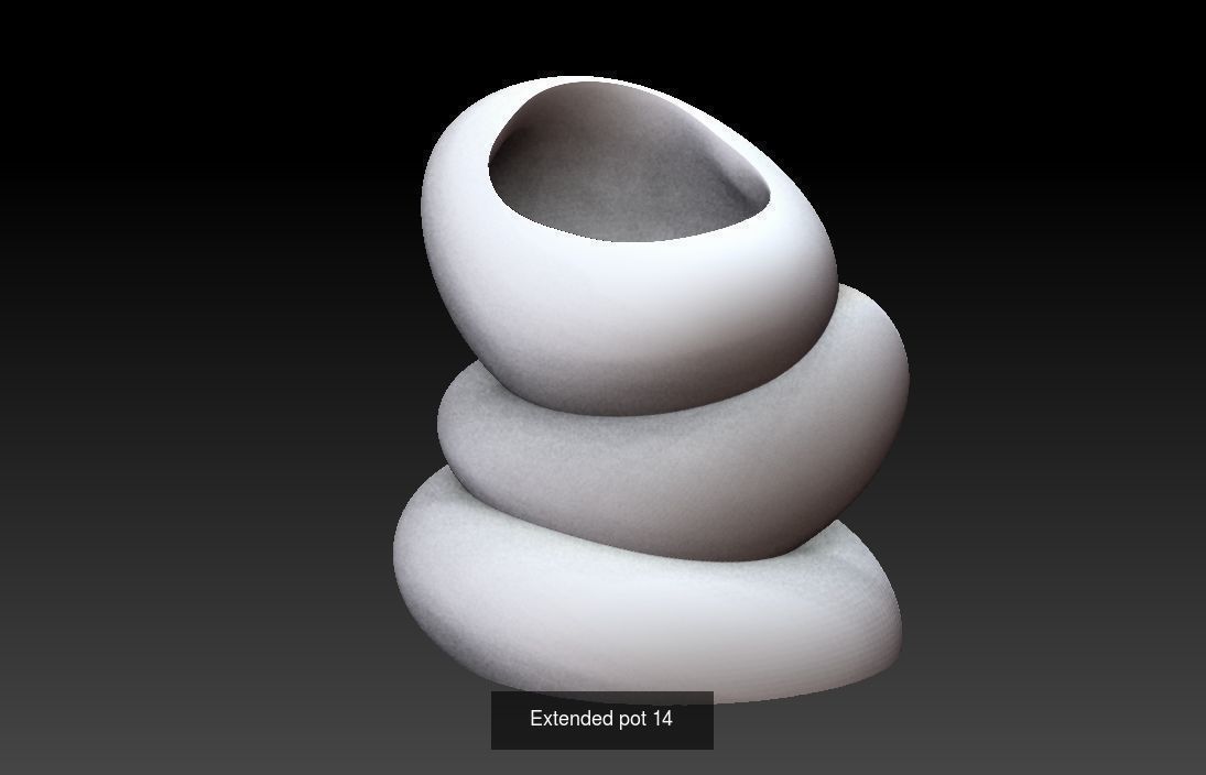 Collection 3d printing pots with custom design _51