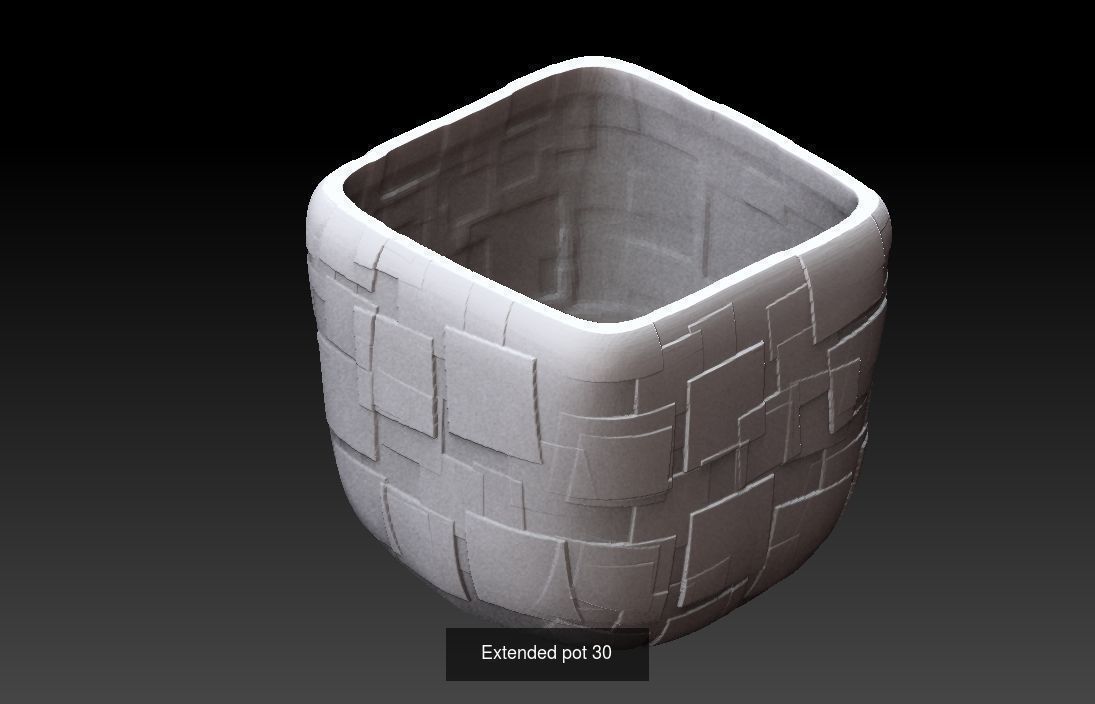 Collection 3d printing pots with custom design _33