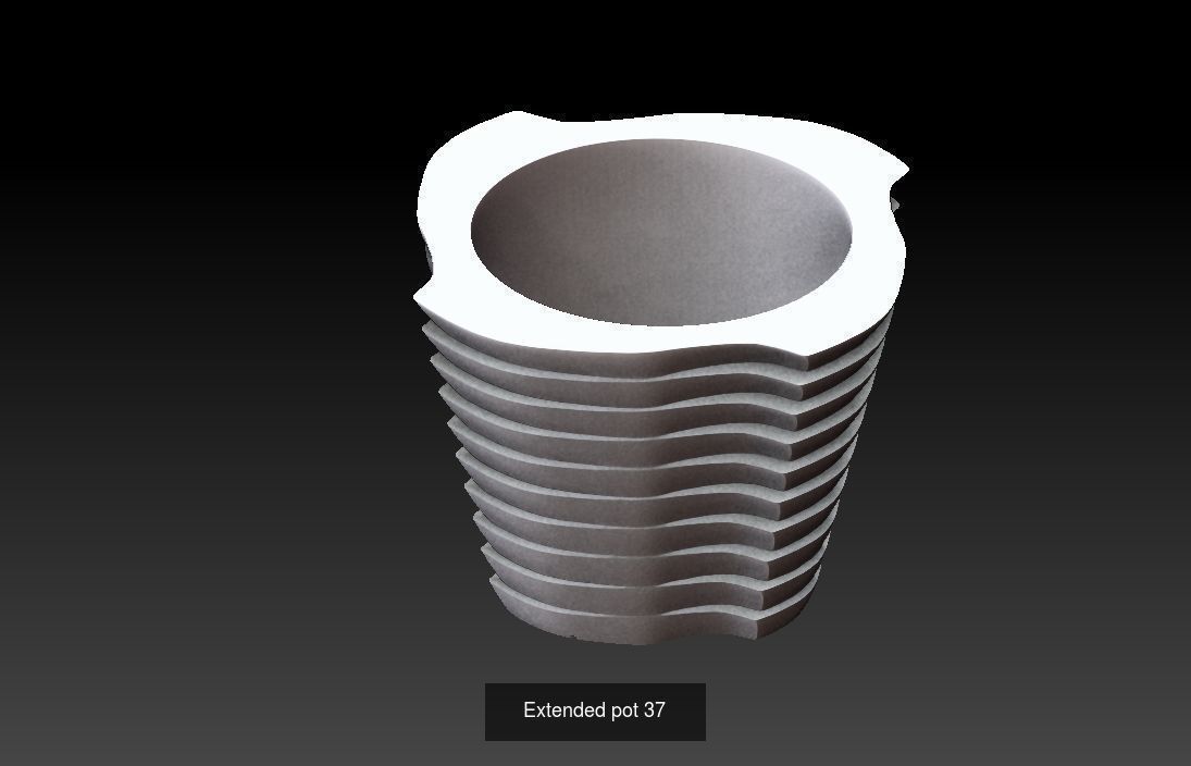 Collection 3d printing pots with custom design _26