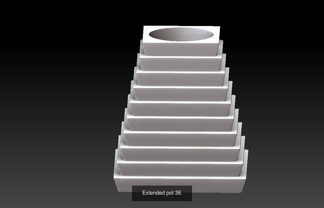 Collection 3d printing pots with custom design _27