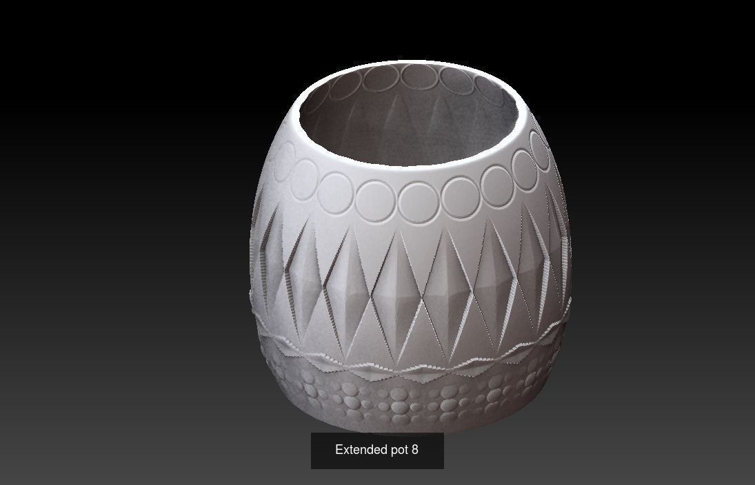 Collection 3d printing pots with custom design _8