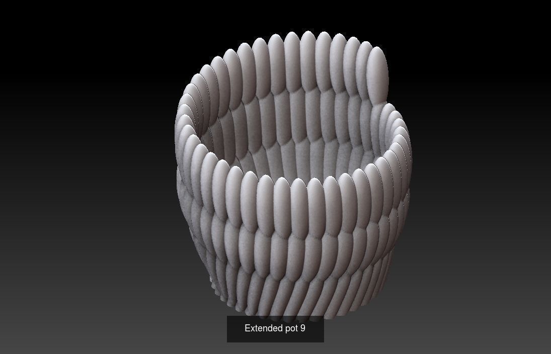 Collection 3d printing pots with custom design _7