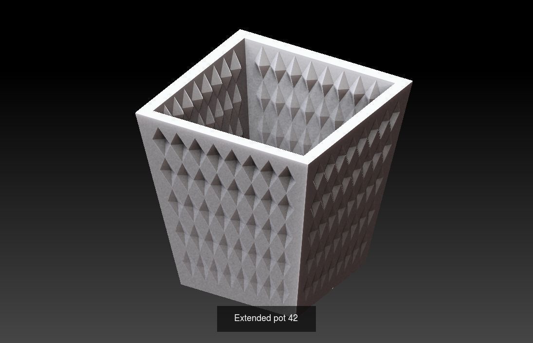 Collection 3d printing pots with custom design _20