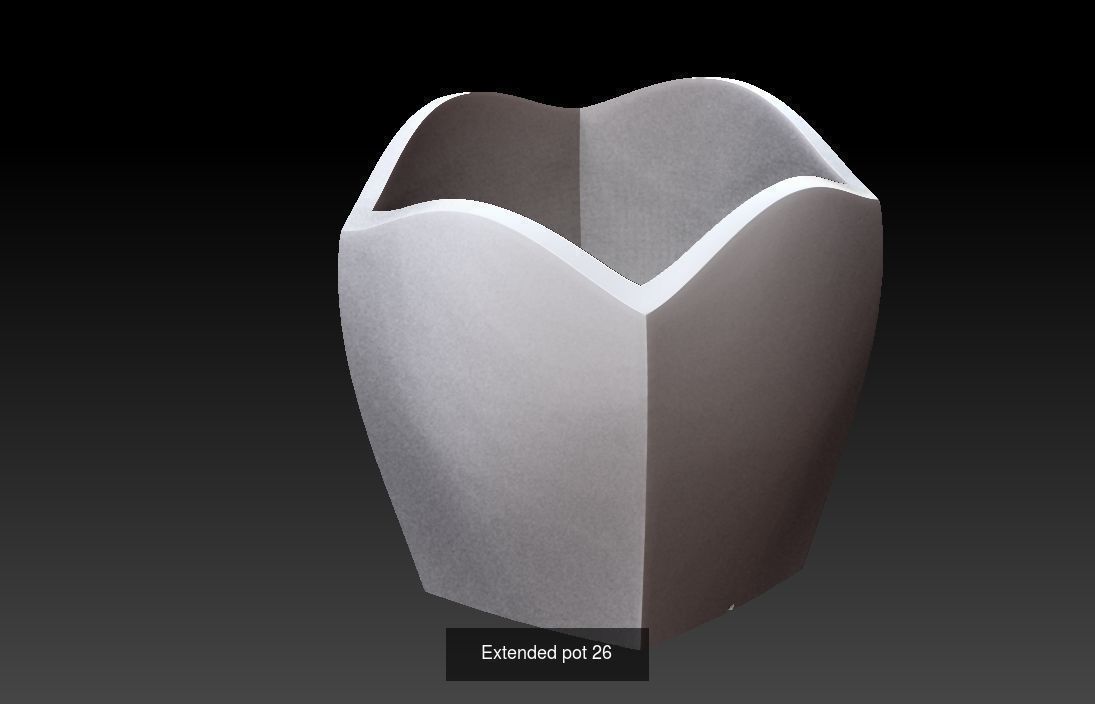 Collection 3d printing pots with custom design _38