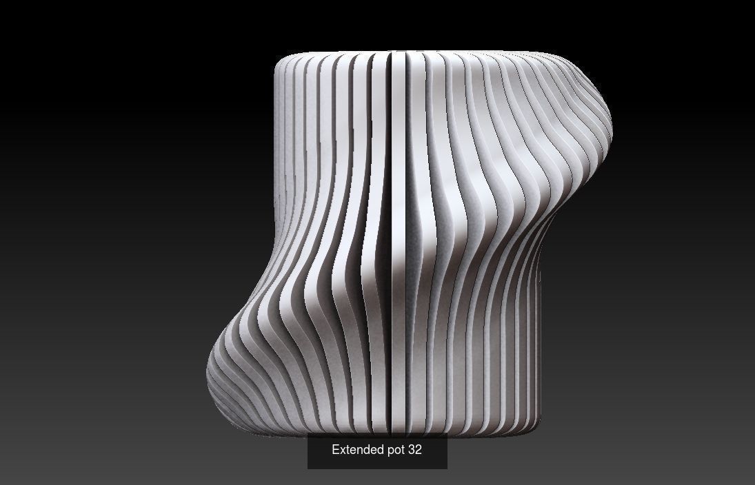 Collection 3d printing pots with custom design _31