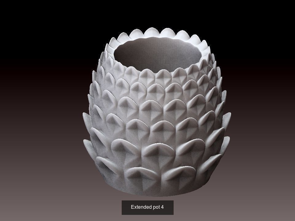 Collection 3d printing pots with custom design _23