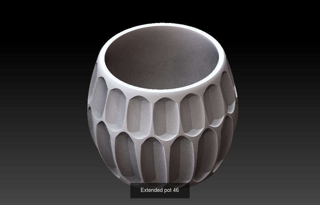 Collection 3d printing pots with custom design _16