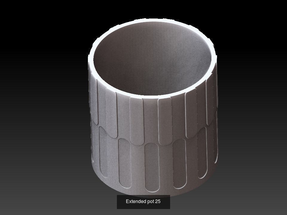 Collection 3d printing pots with custom design _39